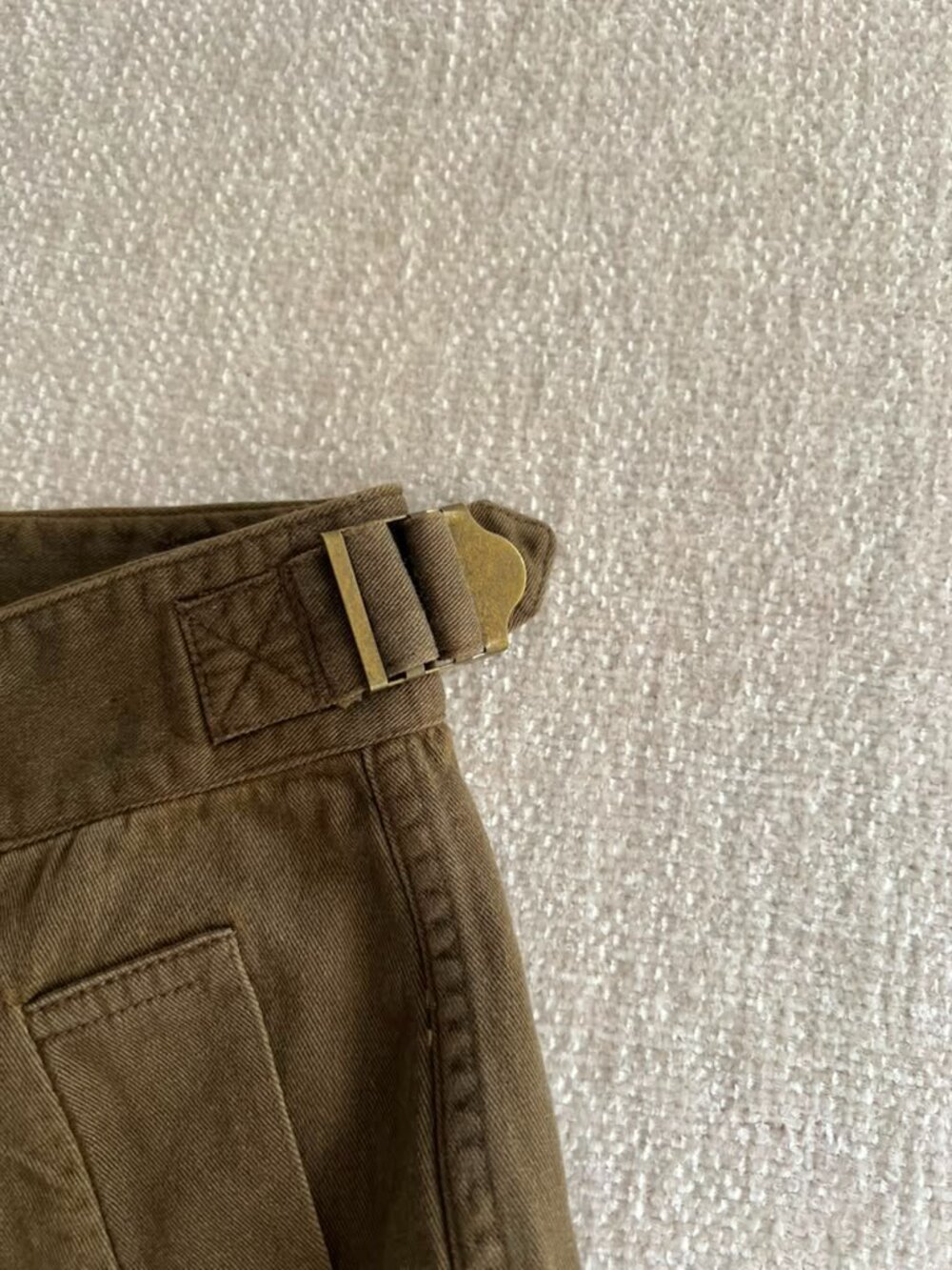 Lauren Ralph Lauren Petite 4P Brown Cargo Pants Women Utility Wide Leg - Picture 10 of 14